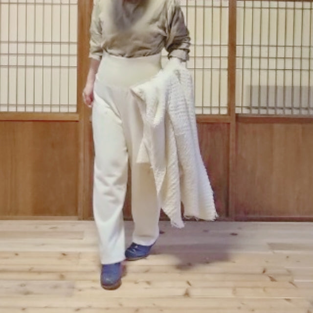 腹巻付きパンツ リラックスウェア 着丈オーダー スエット 部屋着 オーガニックコットン わたからつむぐ