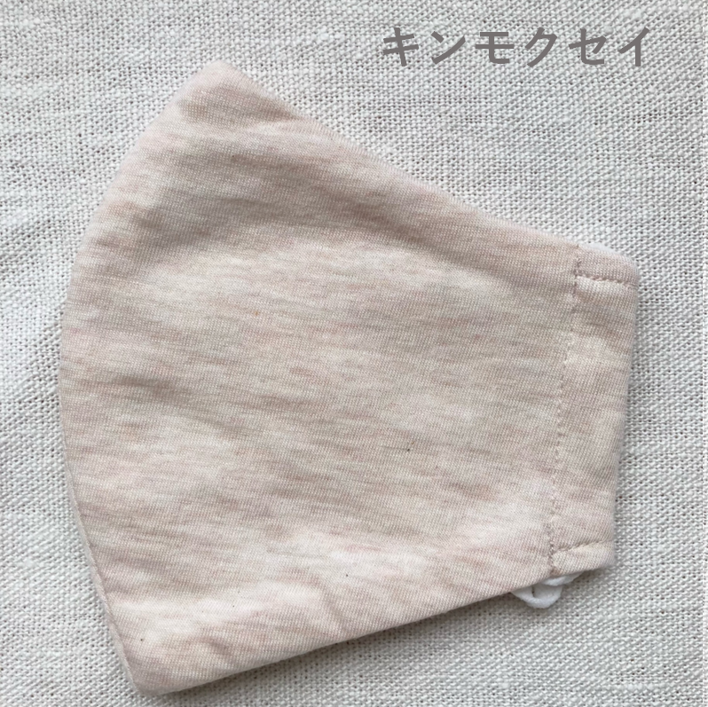 植物染マスクA オーガニックコットン 杢糸が美しいボタニカルダイ わたからつむぐ