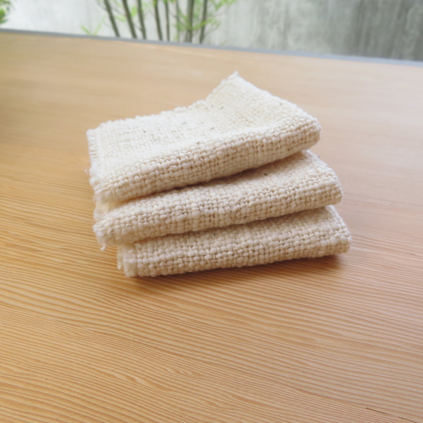 【お得セット】ガラ紡ふきん キッチンクロス マルチに使えるハンカチサイズ 3枚セット わたからつむぐ